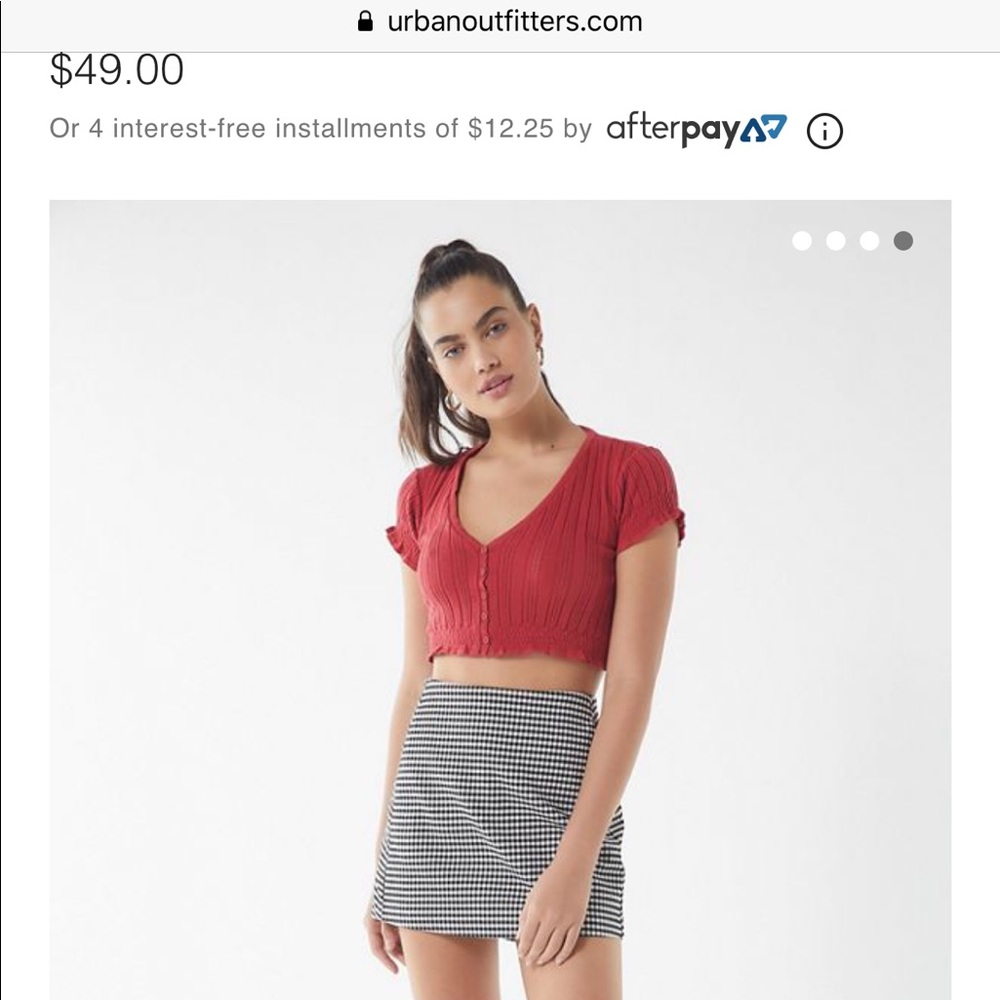 UO Cooperative Gingham Side-Pocket Mini Skirt